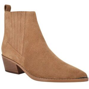 Marc Fisher Ulora Bootie in Brown Suede